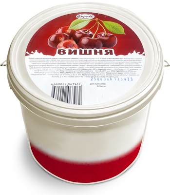 Продукт жировой десертный сладкий Вишня 20% 3кг/ведро Киреево
