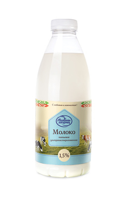 Молоко Бутылка 1,5% ультрапастеризованное 930мл (6шт) Молочный гостинец