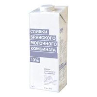 Сливки ТБА 10% ультрапастеризованные 1000гр 1/6шт БМК