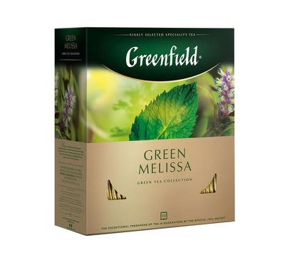 Гринфилд Грин Мелисса (100пак*1,5гр/уп) зеленый чай РФ