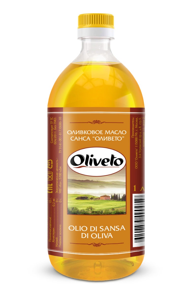 Масло оливковое Sansa (Pomace) ПЭТ 1л 1/12шт Oliveto РФ - заголовок страницы