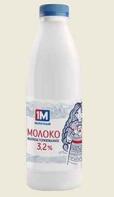 Молоко Бутылка 3,2% 0,9л (6шт) 1М