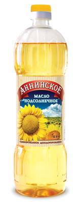 Масло подсолнечное раф. 0,9л 1/15шт Аннинское РФ