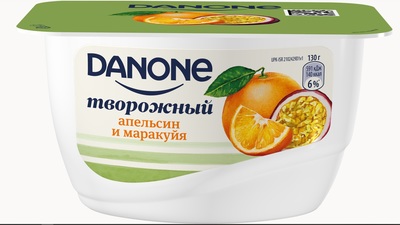 Данон творожный продукт 130гр 1/8шт Апельсин/Маракуйя 3,6%