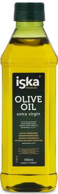 Масло оливковое нераф Extra Virgin пэт 500мл 1/12шт ISKA Турция