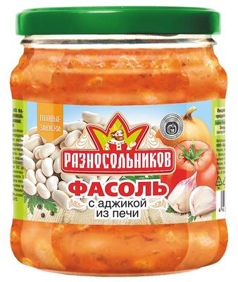 Фасоль с аджикой из печи 450гр 1/8шт