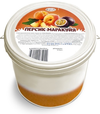 Продукт жировой десертный сладкий Персик/Маракуйя 20% 3кг/ведро Киреево