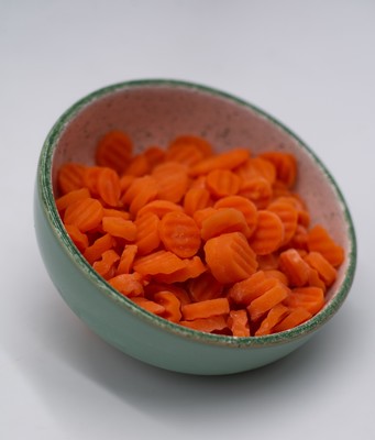 Морковь резаная шайба рифленая заморож (10кг/кор) Новицких РБ