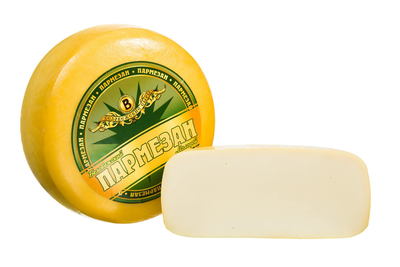 Беловежский пармезан молодой сыр 40% круг ~6кг Беловежские сыры