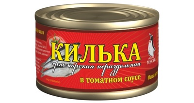 Килька в томатном  соусе ж/б 240гр 1/48шт Месье РФ