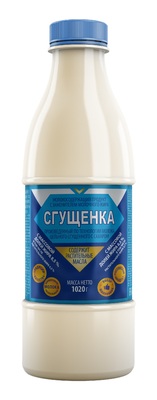 Продукт молокосодержащий Сгущенка с сахаром 8,5% бутылка 1л 1/9шт