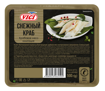 Крабовое мясо Снежный краб 500гр зам 1/8шт VICI