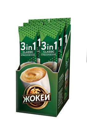 Напиток кофейный 3в1 (10пак*12гр/1уп) Классический Жокей РФ