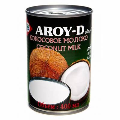 Молоко кокосовое 60% 400гр AROY-D Индонезия