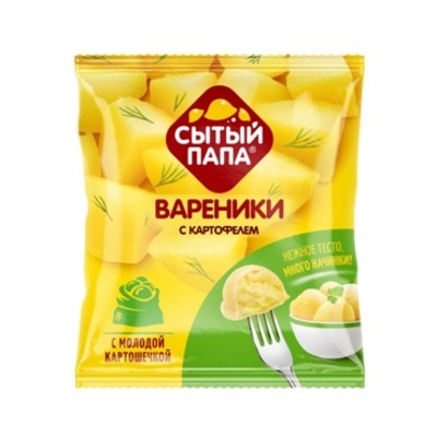Вареники Сытый Папа с картофелем 450гр 1/8шт
