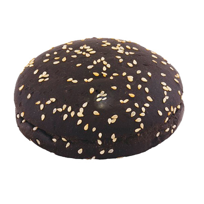 Булочка для гамбургера черная кунжут(85гр*30шт/1кор) ФортФуд