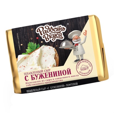 Плавленый сыр С Бужениной 35% 90гр 1/30шт Радость Вкуса