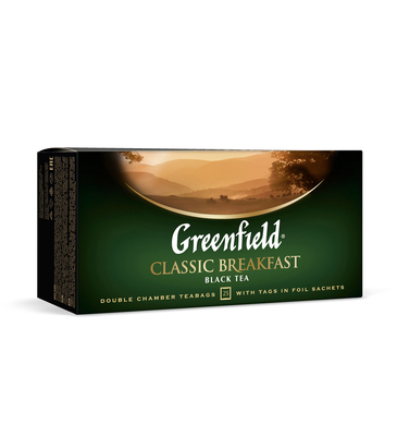 Гринфилд Классик Брекфаст (25пак*2гр/уп) черный чай РФ