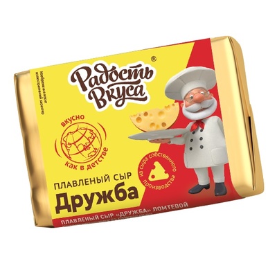 Плавленый сыр Дружба 50% 90гр 1/30шт Радость Вкуса