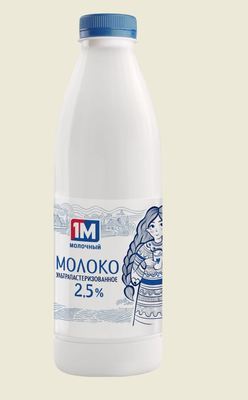 Молоко Бутылка 2,5% 0,9л (6шт) 1М