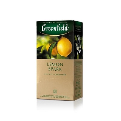 Гринфилд Лемон Спарк (25пак*1,5гр/уп) черн.чай РФ